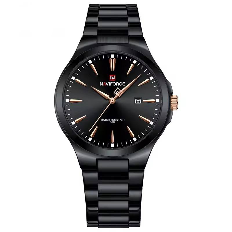 Luxury business watch men black dial stainless steel Onyx Rise premium