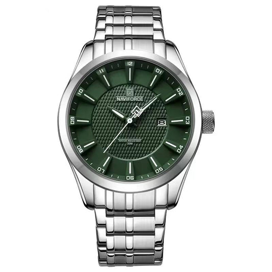 Regent Steel Mark minimalist watch green dial stainless steel band men