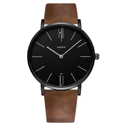 Premium leather watch men LÉKT minimalist design genuine leather strap